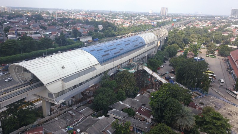 Penampakan LRT Jabodebek jelang beroperasi Senin pekan depan 28 Agustus 2023. Penampakan LRT Jabodebek jelang beroperasi Senin pekan depan 28 Agustus 2023. (Dok. KAI)