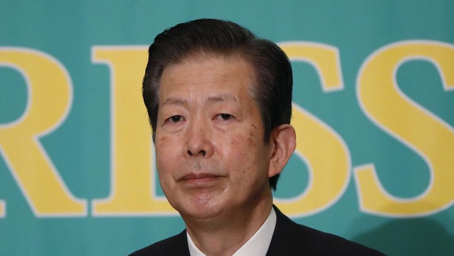 Pemimpin partai Komeito Natsuo Yamaguchi. (Issei Kato/Pool Photo via AP)