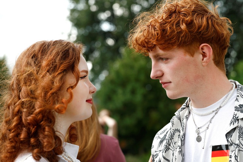 Anak-anak menghadiri Festival Redhead Days tahunan di Tilburg, Belanda, 27 Agustus 2023. Anak-anak menghadiri Festival Redhead Days tahunan di Tilburg, Belanda, 27 Agustus 2023. (REUTERS/Piroschka van de Wouw)