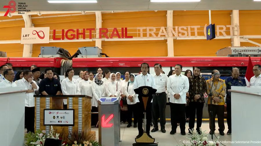 Presiden Jokowi Resmikan LRT Terintegrasi Jabodebek, 28 Agustus 2023