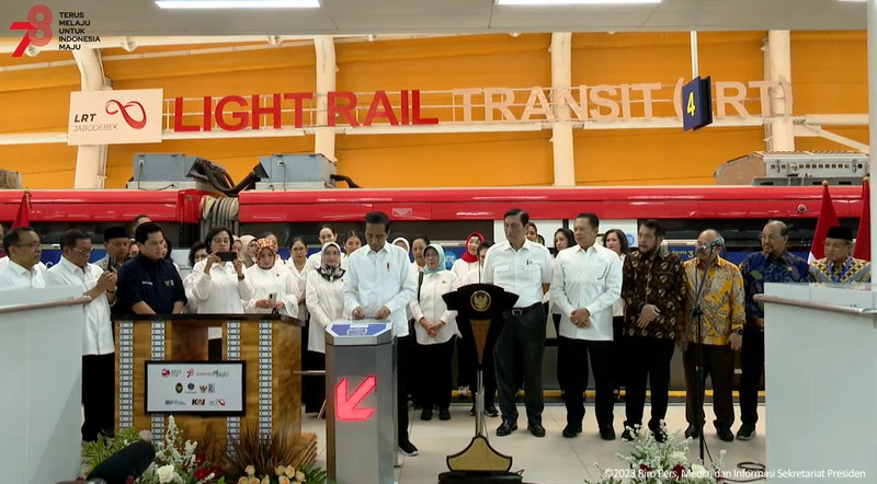 Presiden Jokowi Resmikan LRT Terintegrasi Jabodebek, 28 Agustus 2023 Presiden Jokowi Resmikan LRT Terintegrasi Jabodebek, 28 Agustus 2023