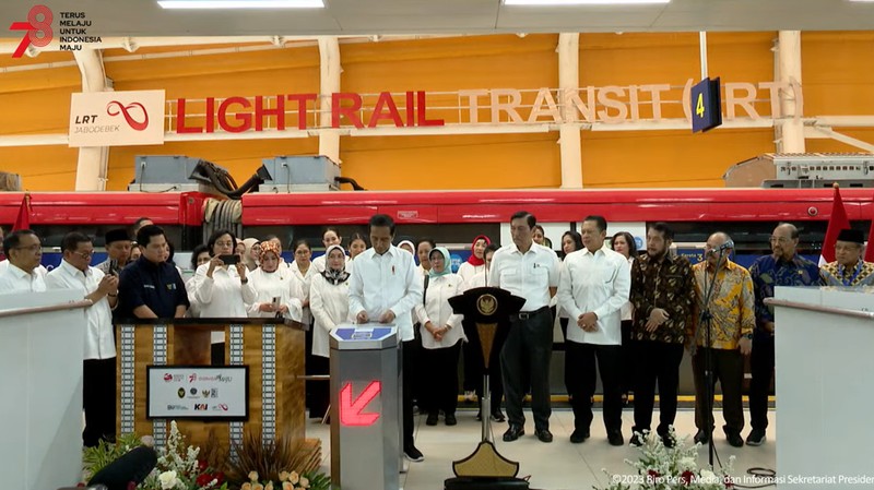 Presiden Jokowi Resmikan LRT Terintegrasi Jabodebek, 28 Agustus 2023