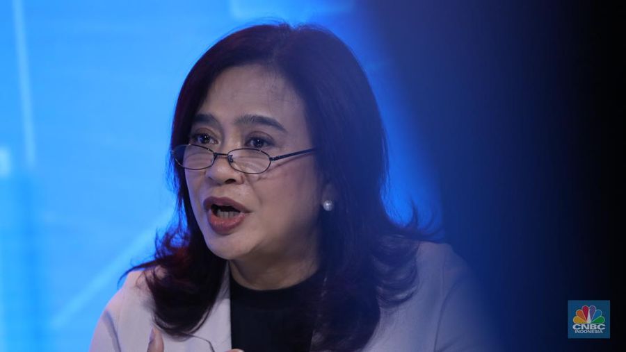 Direktur Utama Pertamina Medika (IHC) DRG. Mira Dyah Wahyuni dalam rangkaian program BUMN Report, di Jakarta, Rabu (30/8/2023). (CNBC Indonesia/Tri Susilo)
