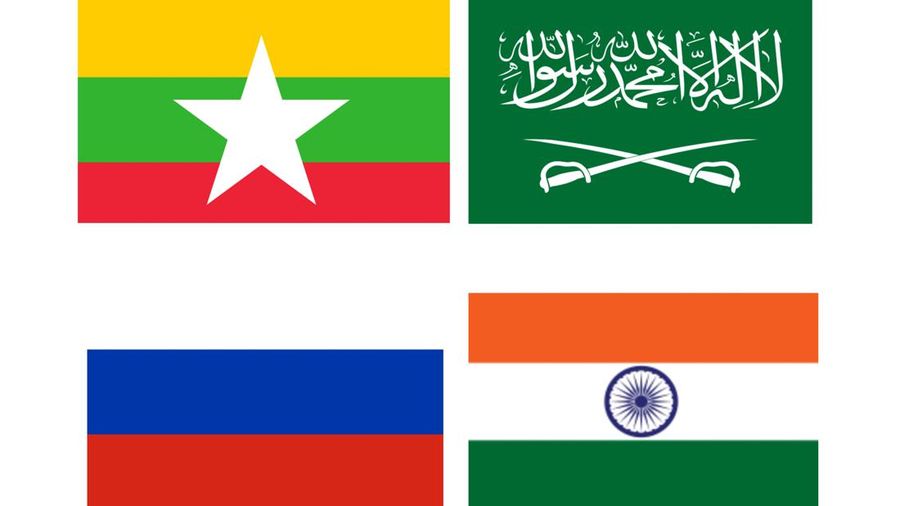 Myanmar, Arab, Rusia, Indi