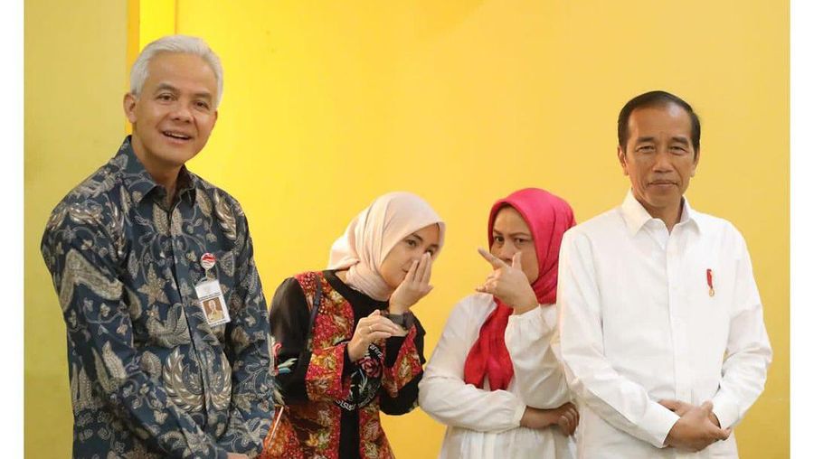 Presiden Joko Widodo berfoto bersama Ganjar Pranowo. (Instagram @ganjar_pranowo)