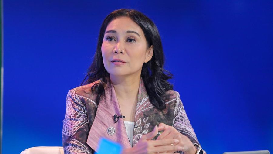 Direktur Utama Perum Peruri, Dwina Septiani Wijaya. (CNBC Indonesia/Faisal Rahman)