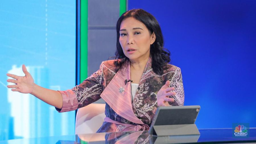 Direktur Utama Perum Peruri, Dwina Septiani Wijaya. (CNBC Indonesia/Faisal Rahman)