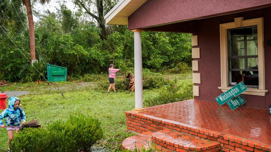 A view of a damaged McDonald's sign after the arrival of Hurricane Idalia in Perry, Florida, U.S., August 30, 2023. REUTERS/Cheney Orr