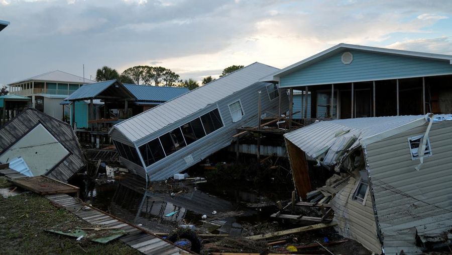 A view of a damaged McDonald's sign after the arrival of Hurricane Idalia in Perry, Florida, U.S., August 30, 2023. REUTERS/Cheney Orr
