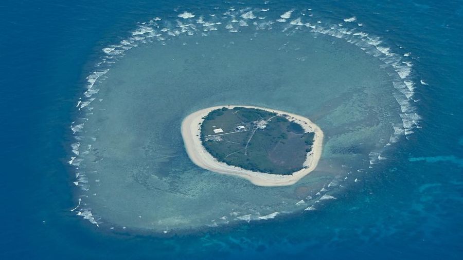 Foto udara Laut China Selatan (LCS). (AFP/JAM STA ROSA)
