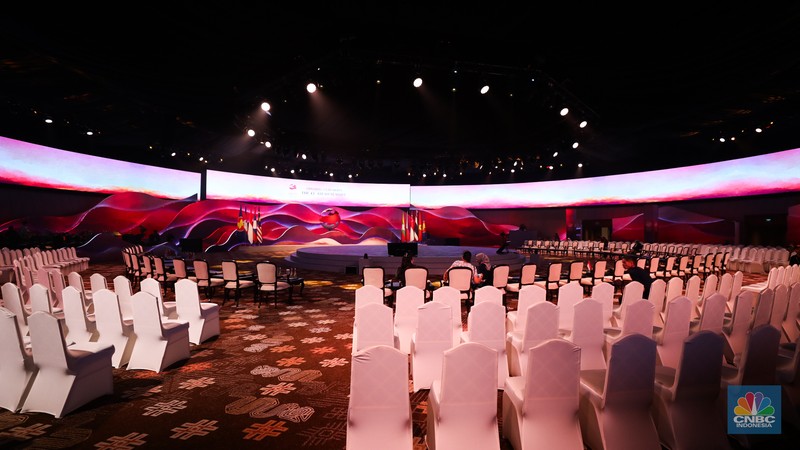 Suasana vanue KTT ASEAN di JCC, Senayan, Jakarta, Sabtu (2/9/2023). (CNBC Indonesia/Tri Susilo) Suasana vanue KTT ASEAN di JCC, Senayan, Jakarta, Sabtu (2/9/2023). (CNBC Indonesia/Tri Susilo)