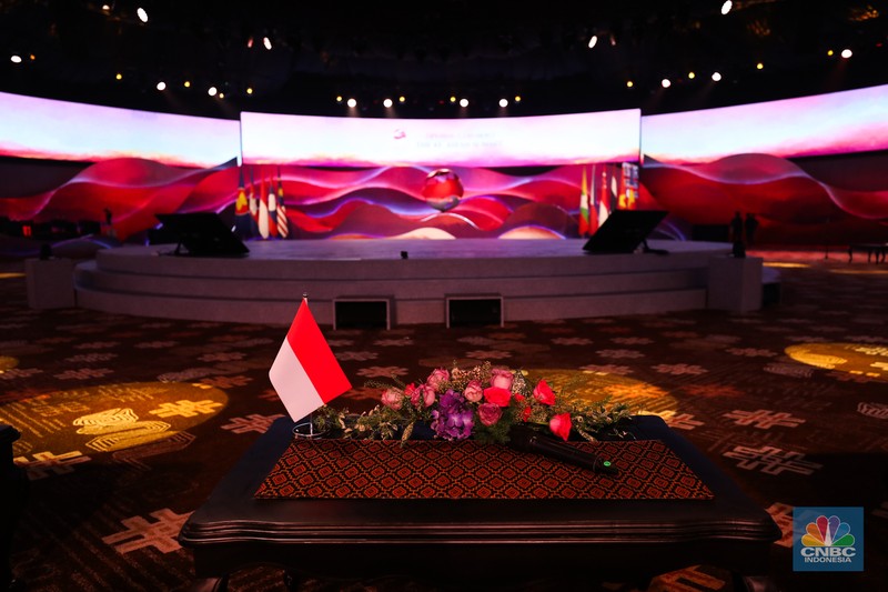 Suasana vanue KTT ASEAN di JCC, Senayan, Jakarta, Sabtu (2/9/2023). (CNBC Indonesia/Tri Susilo) Suasana vanue KTT ASEAN di JCC, Senayan, Jakarta, Sabtu (2/9/2023). (CNBC Indonesia/Tri Susilo)