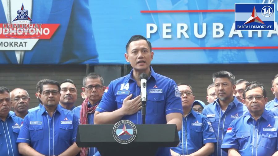 Konferensi Pers Ketua Umum Partai Demokrat - Agus Harimurti Yudhoyono. (Tangkapan Layar Youtube Partai Demokrat)