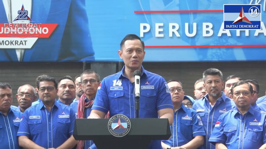Konferensi Pers Ketua Umum Partai Demokrat - Agus Harimurti Yudhoyono. (Tangkapan Layar Youtube Partai Demokrat)