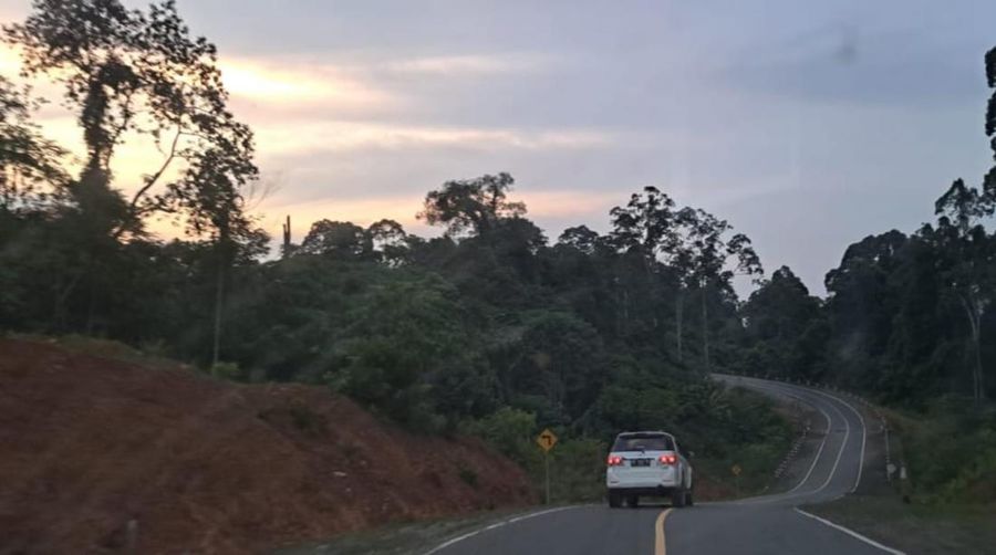 Menteri PUPR Basuki Hadimuljono bersama Ketua Komisi V DPR RI Lasarus dan Bupati Kapuas Hulu Fransiscus Diaan meninjau pembangunan Jalan Paralel Perbatasan Kalimantan Barat pada Minggu (3/9/2023). (Dok. Kementerian PUPR)