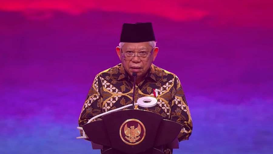 Wakil Presiden RI memberikan Keynote Speech dalam Acara ASEAN Business Awards (ABA) 2023 & Gala Dinner yang dilaksanakan di The Ritz-Carlton Jakarta Pacific Place. (YouTube/BPMI Setwapres)