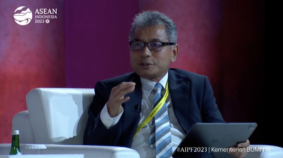 Dirut BRI Sunarso dalam Peresmian Pembukaan ASEAN Indo-Pacific Forum, Jakarta, 5 September 2023. (Tangkapan Layar Youtube Kementerian BUMN RI)