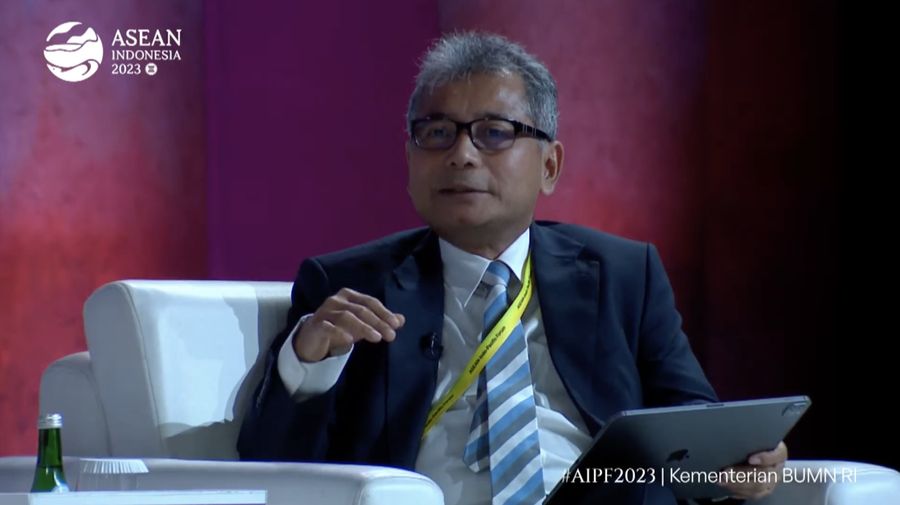 Dirut BRI Sunarso dalam Peresmian Pembukaan ASEAN Indo-Pacific Forum, Jakarta, 5 September 2023. (Tangkapan Layar Youtube Kementerian BUMN RI)