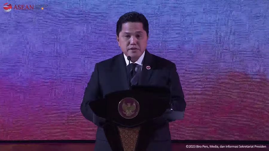 Menteri BUMN Erick Thohir Peresmian Pembukaan ASEAN Indo-Pacific Forum, Jakarta, 5 September 2023. (Tangkapan Layar Youtube Sekretariat Presiden)