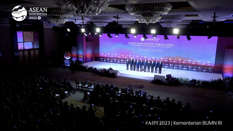 Peresmian Pembukaan ASEAN Indo-Pacific Forum, Jakarta, 5 September 2023. (Tangkapan Layar Youtube Kementerian BUMN RI)