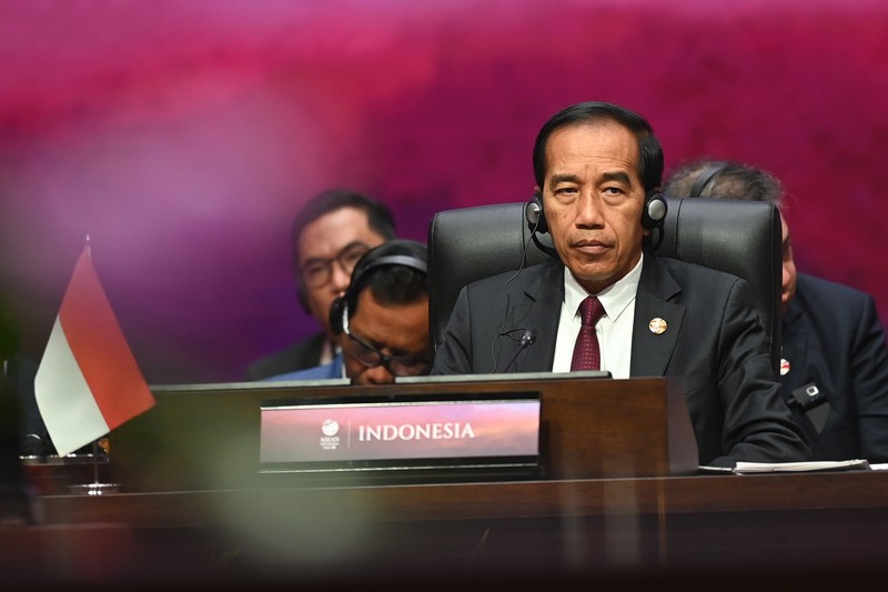 26th ASEAN-CHINA Summit The President of Indonesia Joko Widodo attends the 26th ASEAN-China Summit of the 43rd ASEAN Summit 2023 at the Jakarta Convention Center, Wednesday (6/9/2023). Media Center of The ASEAN Summit 2023/M Agung Rajasa/pras/mifta.
*** Local Caption *** Presiden Joko Widodo menghadiri KTT ke-26 ASEAN-China di Jakarta Convention Center, Jakarta, Rabu (6/9/2023). MEDIA CENTER KTT ASEAN 2023/M Agung Rajasa/pras.