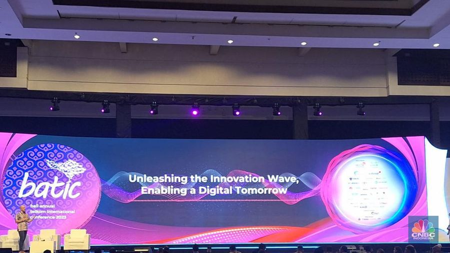 Hari kedua konferensi internasional Bali Annual Telkom International Conference (BATIC) 2023. (CNBC Indonesia/Khoirul Anam)