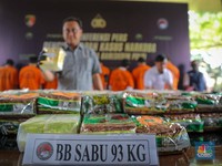 Wah! Polri Bongkar 4 Kasus Narkoba, Barang Bukti 93 Kg Sabu
