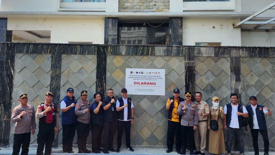 Satgas BLBI menyita aset-aset milik PT Putra Surya Perkasa Intiutama dan PT Gasindo Marine Indonesia, Rabu (5/9/2023). foto: Satgas BLBI
