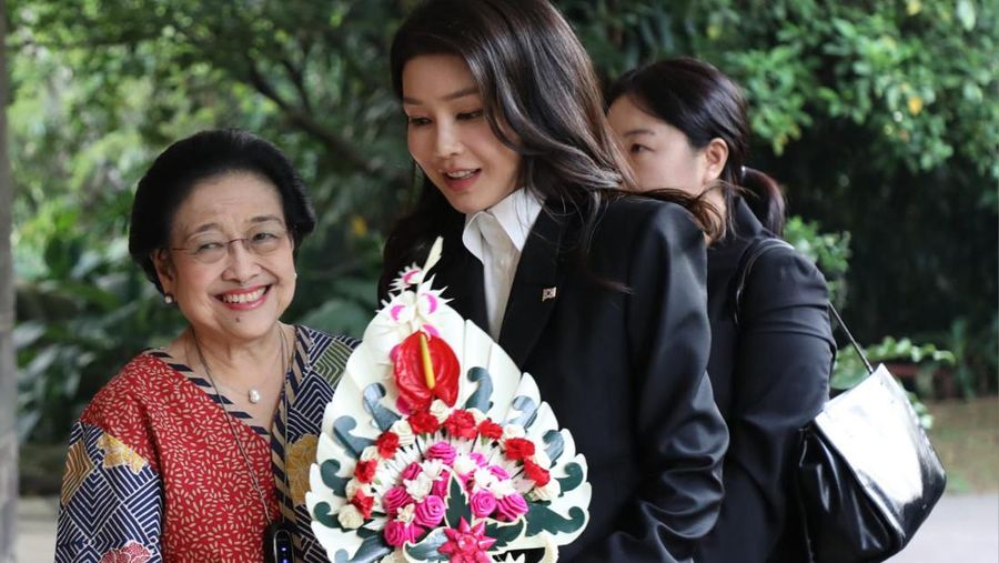 Pertemuan Ketua Umum PDIP Megawati Soekarno Putri dengan Ibu Negara Korea Selatan Kim Keon Hee. (Dok. PDIP)