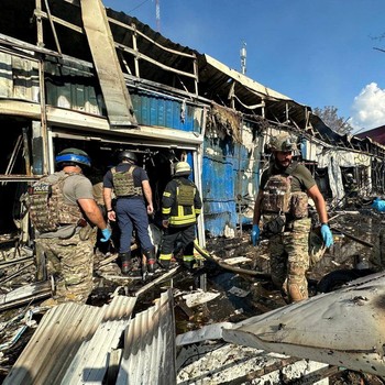 Penampakan Ngeri, Rudal Putin Hantam Pasar Ukraina