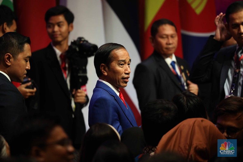 Presiden Joko Widodo (Jokowi) di KTT ASEAN 2023, Jakarta, Kamis (7/9/2023). (CNBC Indonesia/Tri Susilo)