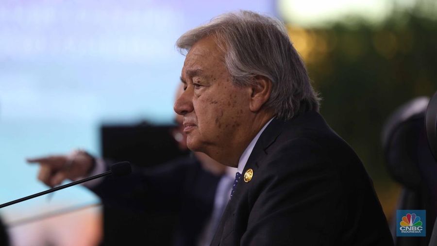 Sekretaris Jenderal (Sekjen) Perserikatan Bangsa-Bangsa (PBB) Antonio Guterres di KTT ASEAN, Kamis, (7/9/2023). (վ/Tri Susilo)