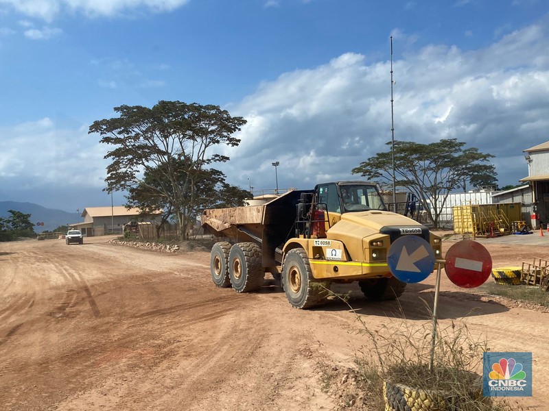 Area Izin Usaha Pertambangan (IUP) tambang emas Tujuh Bukit milik PT Merdeka Copper Gold Group Tbk di Banyuwangi, Jawa Timur. (CNBC Indonesia/Verda Nano Setiawan)