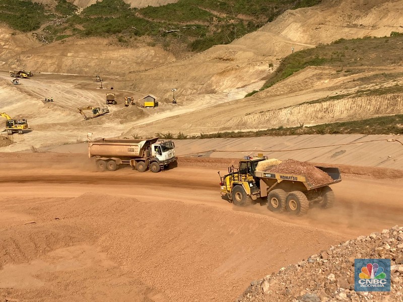 Area Izin Usaha Pertambangan (IUP) tambang emas Tujuh Bukit milik PT Merdeka Copper Gold Group Tbk di Banyuwangi, Jawa Timur. (CNBC Indonesia/Verda Nano Setiawan)