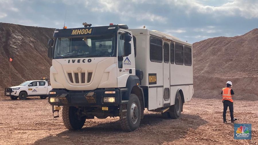 Area Izin Usaha Pertambangan (IUP) tambang emas Tujuh Bukit milik PT Merdeka Copper Gold Group Tbk di Banyuwangi, Jawa Timur. (CNBC Indonesia/Verda Nano Setiawan)