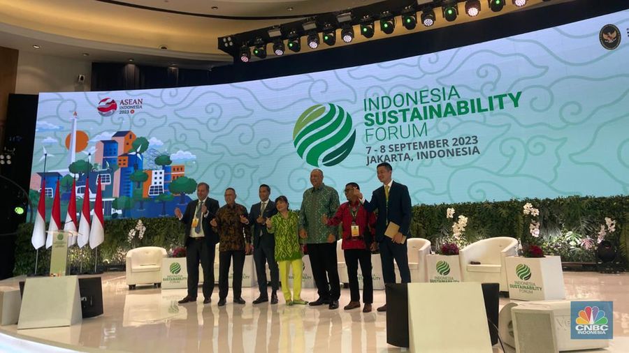 Indonesia Sustainability Forum. (CNBC Indonesia/Romys Binekarsi)