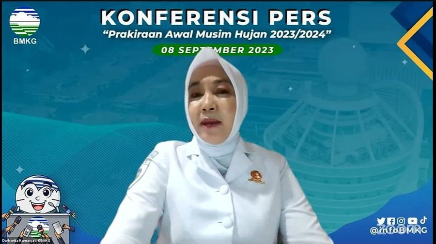 Kepala BMKG Dwikorita Karnawati (Tangkapan layar Youtube)