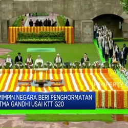 Pemimpin Negara G20 Beri Penghormatan ke Mahatma Gandhi