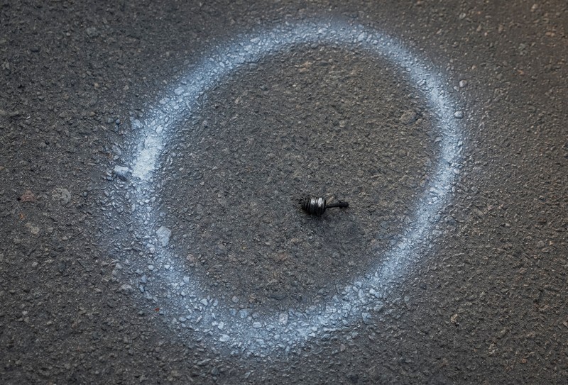 Ledakan drone terlihat di kota selama serangan drone Rusia, di tengah serangan Rusia ke Ukraina, di Kyiv, Ukraina 10 September 2023. (REUTERS/Gleb Garanich)