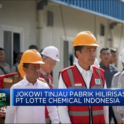 Jokowi Tinjau Pabrik Hilirisasi Rp60 T Milik Lotte di Cilegon
