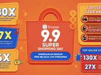 Heboh 9.9 Super Shopping Day, Shopee Live Catat Banyak Rekor!