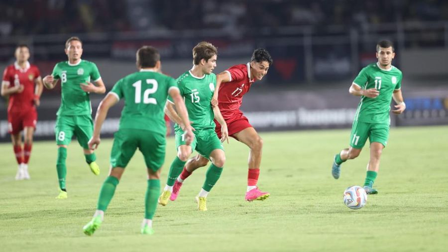 Laga Indonesia vs Turkmenistan. (Dok. PSSI)