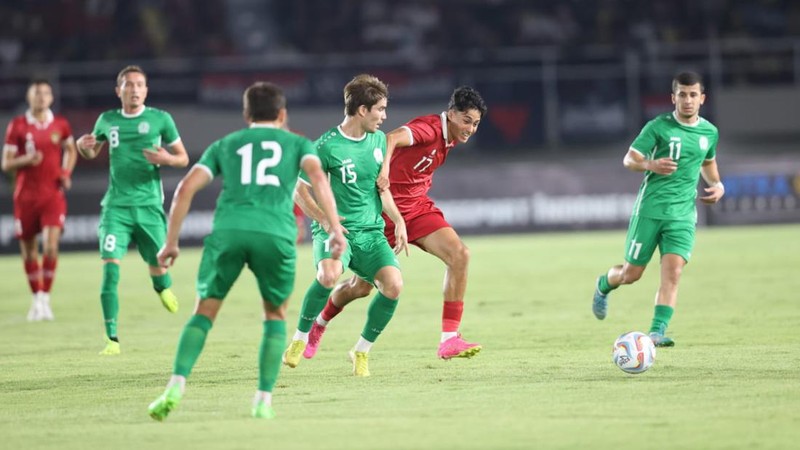 Laga Indonesia vs Turkmenistan. (Dok. PSSI)