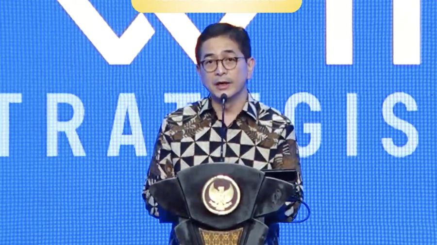 Ketua Umum Kamar Dagang Indonesia (Kadin) Arsjad Rasjid dalam Main Event Sewindu Proyek Strategis Nasional (PSN) - Infrastructure Forum and Edutainment Expo. (Tangkapan Layar Youtube PerekonomianRI)