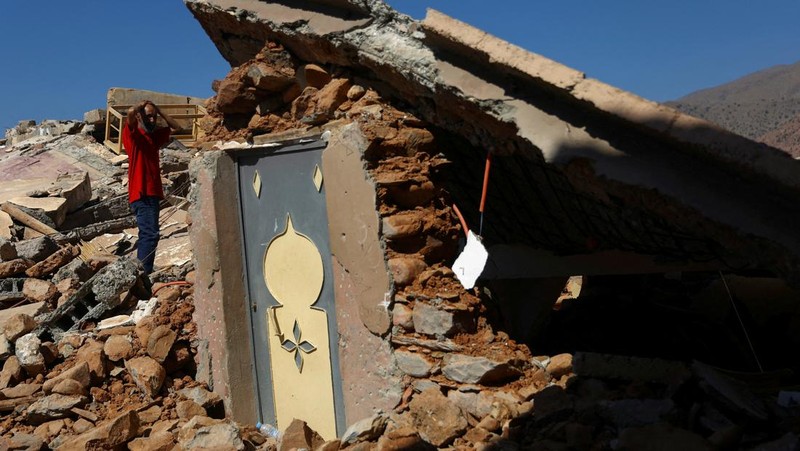 Kisah pilu Imane Ait Said, seorang siswa berusia 19 tahun korban gempa Maroko. (REUTERS/Hannah McKay)