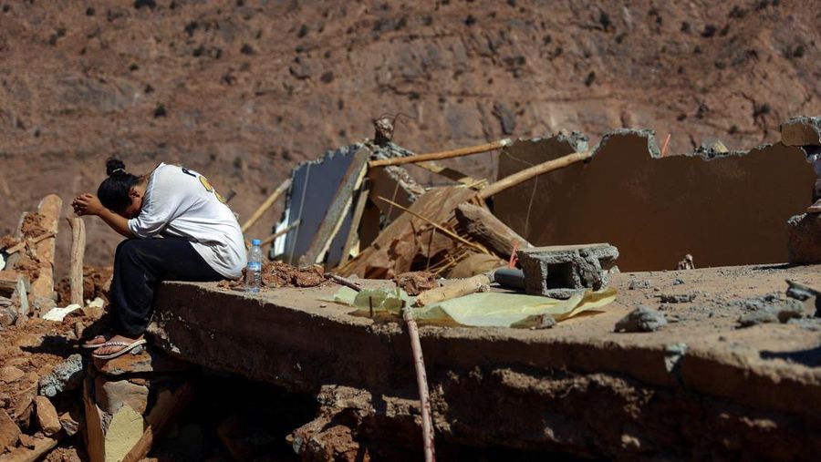 Kisah pilu Imane Ait Said, seorang siswa berusia 19 tahun korban gempa Maroko. (REUTERS/Hannah McKay)