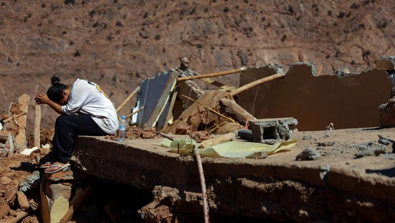 Kisah pilu Imane Ait Said, seorang siswa berusia 19 tahun korban gempa Maroko. (REUTERS/Hannah McKay)