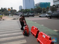 Ada Demo Buruh, Kawasan Patung Kuda Ditutup Total