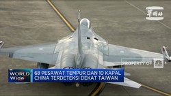 68 Pesawat Tempur Dan 10 Kapal China Terdeteksi Dekat Taiwan
