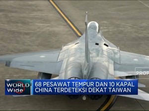 68 Pesawat Tempur Dan 10 Kapal China Terdeteksi Dekat Taiwan